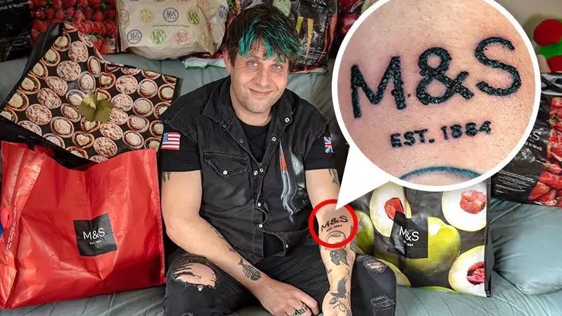 Man Shows His Love For High Street Supermarket With M&S Tattoo