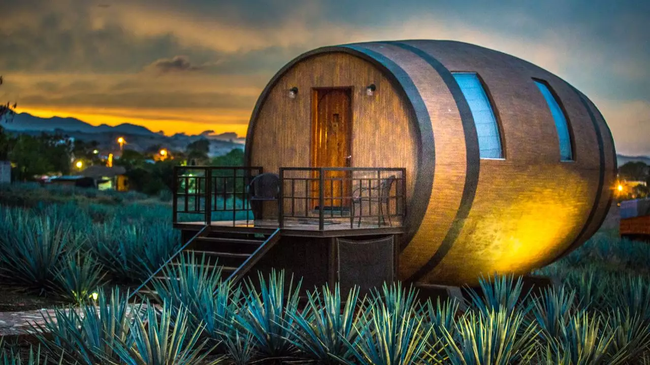 There's A Tequila Themed Hotel In Mexico Where Guests Sleep In A Giant Barrel 