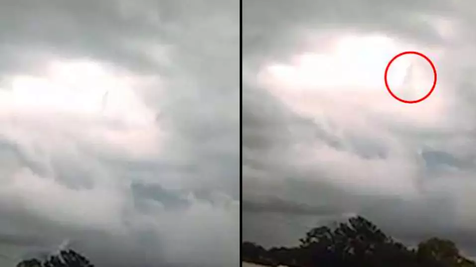 People Think They Can See A Man Walking Through Clouds In Incredible Footage