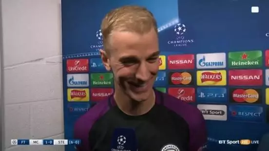 WATCH: Joe Hart Takes The Piss Out Of His Pass Completion Stats