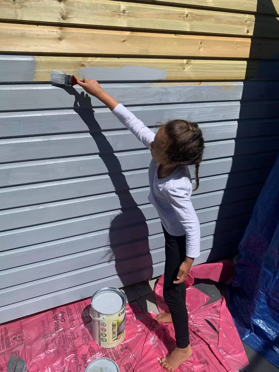 A lick of paint completes the exterior - even Andy and Jodie's daughter helped out! (