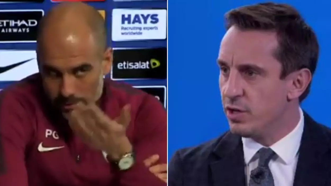 Pep Guardiola's Sends Gary Neville A Bold Message In His Latest Press Conference 