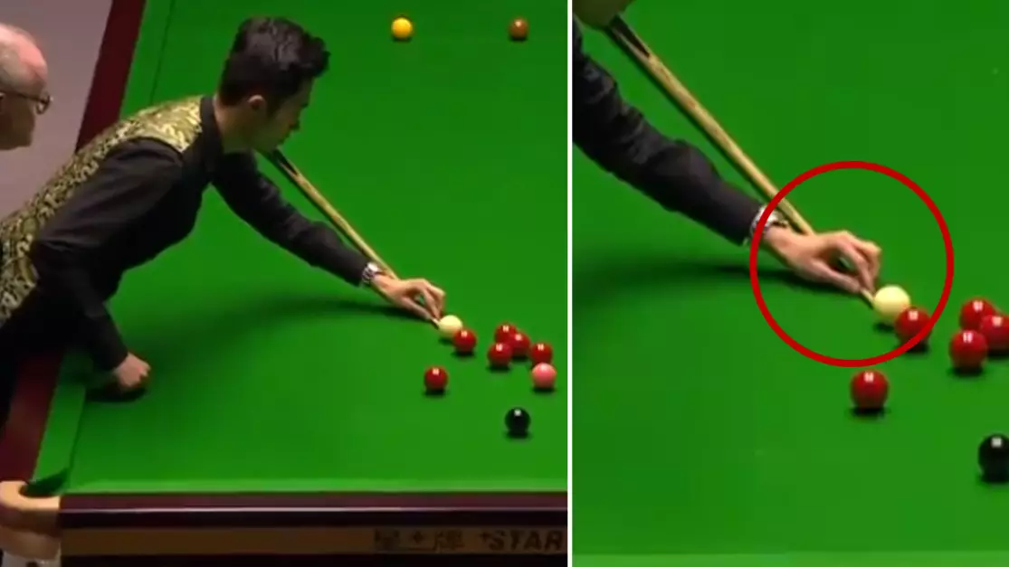Chinese Player Produces The Most Bizarre Shot Of All Time During Scottish Open Final