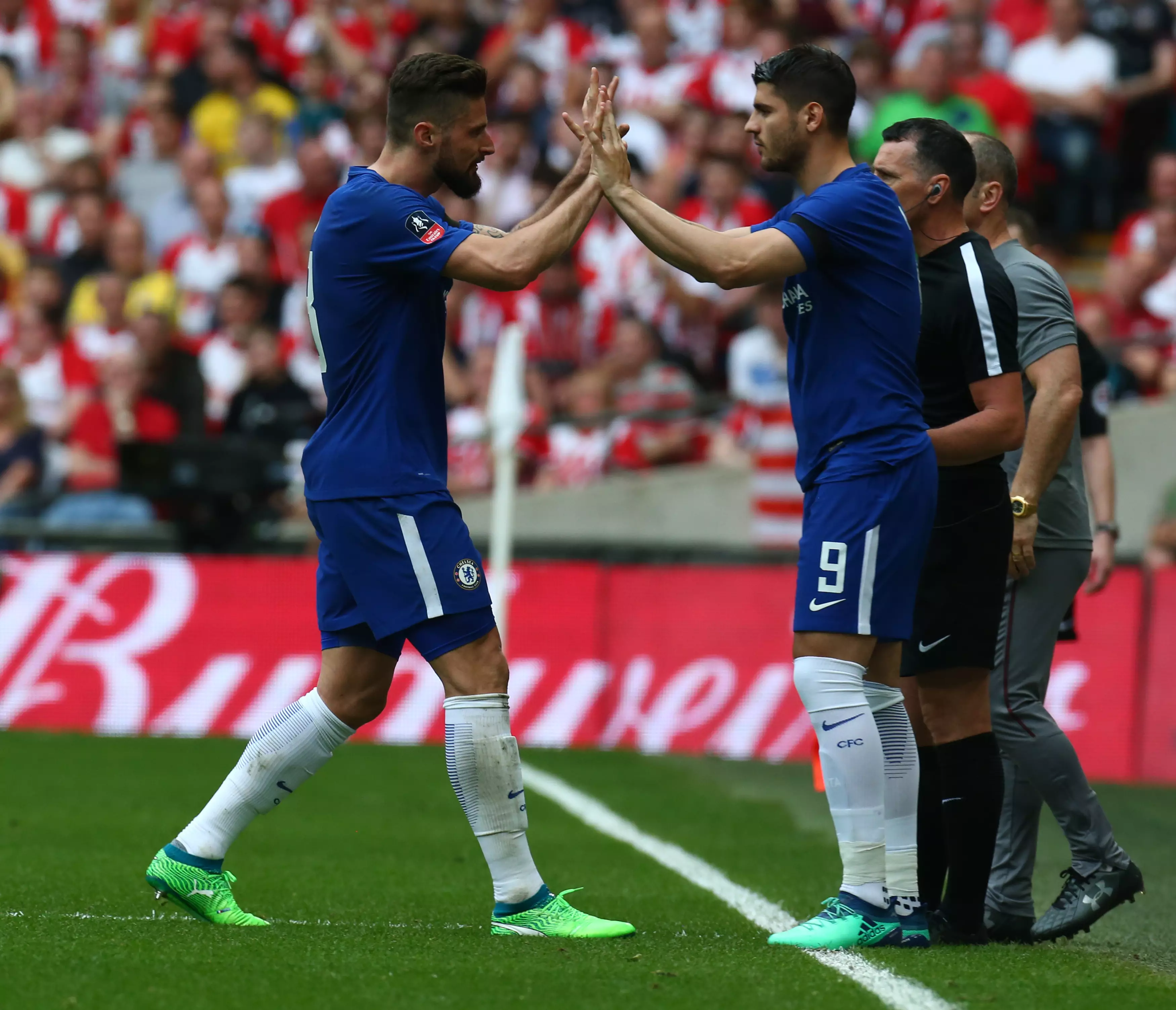 Morata and Giroud are Chelsea's first choice strikers. Image: PA Images