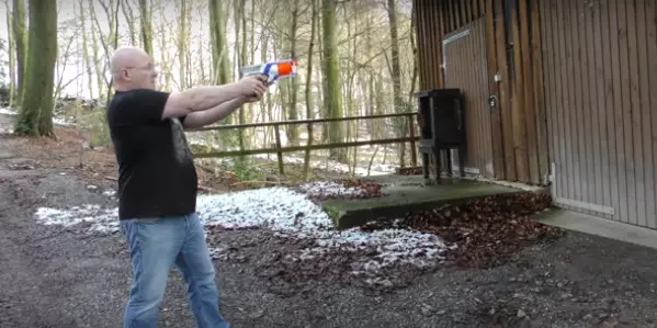 Guy Takes Nerf Gun And Turns It Into A Dangerous Weapon