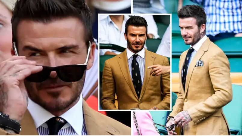 David Beckham Arrived At Wimbledon Dripping In Sauce 