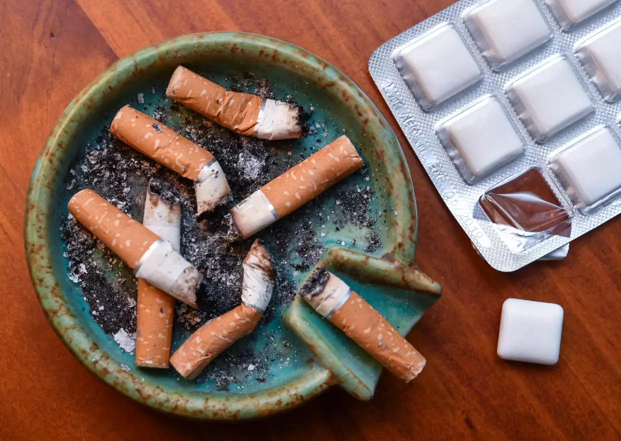 Some people try nicotine gum to help curb cravings.