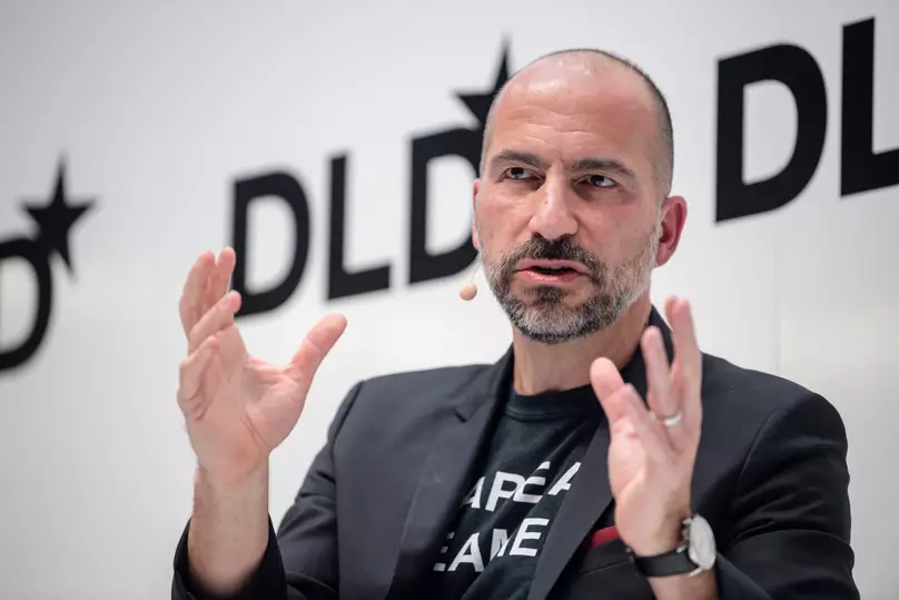Dara Khosrowshahi, CEO of Uber, speaks at the innovation conference.