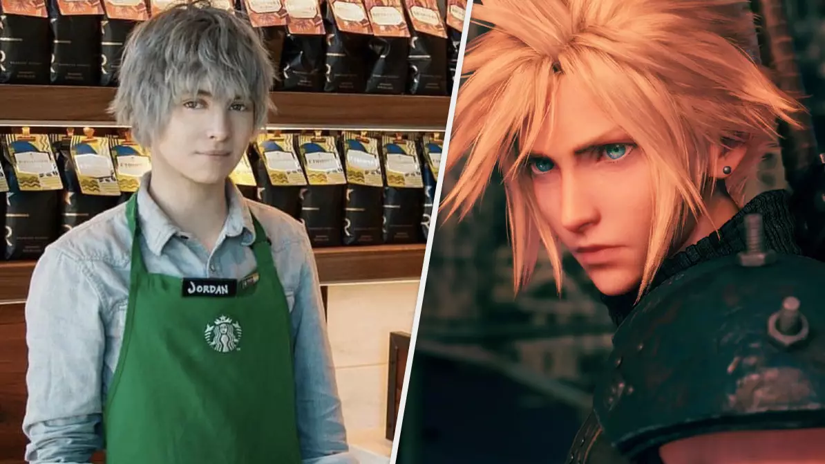 Starbucks Employee That Looks Like A Final Fantasy NPC Blows Up Online