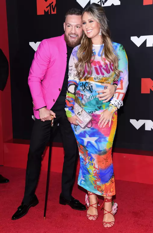 McGregor on the VMAs red carpet with partner Dee Devlin.
