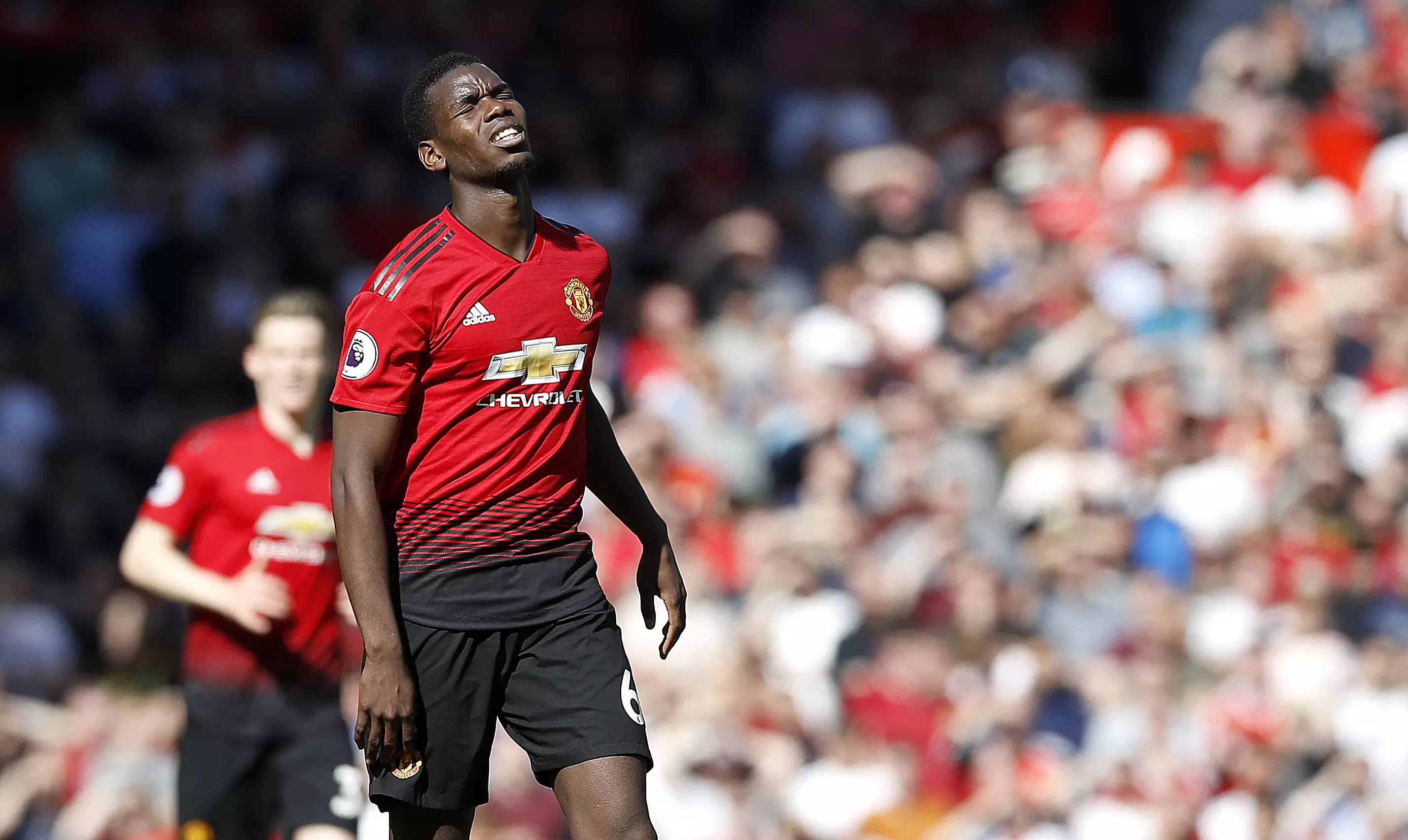 Angry fans shouted abuse at Paul Pogba following today's match.