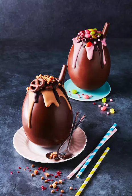 The Easter Sundae eggs are £10 each and come with a chocolate straw (