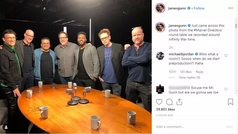 Gunn was asked about his next moves on an Instagram post.