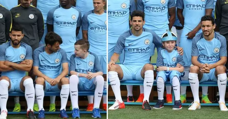 Man City Invited Seriously Ill Kids To Squad Photoshoot
