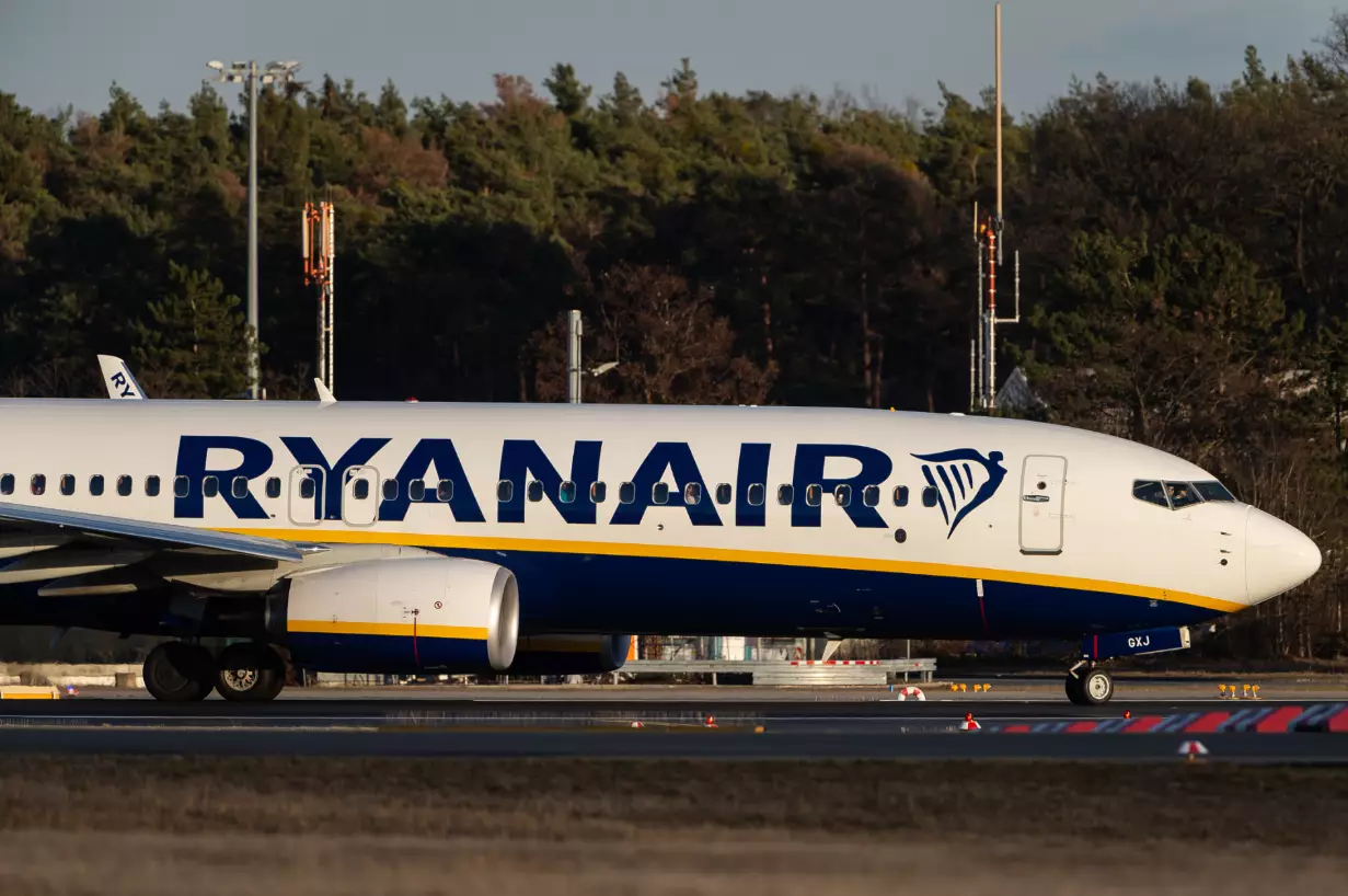A Ryanair plane.