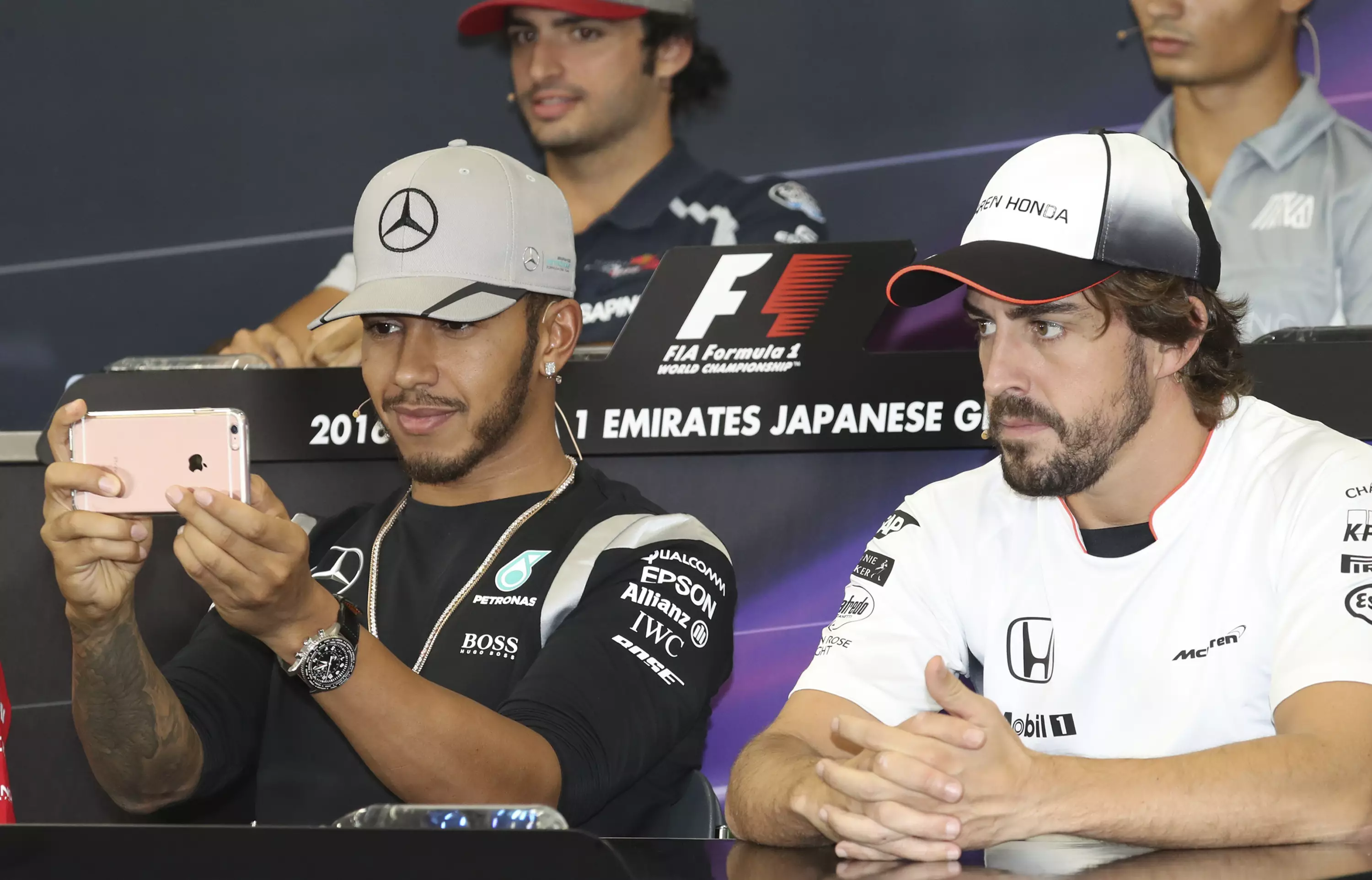 Lewis Hamilton Causes 'Outrage' By Having Snapchat Fun During Press Conference
