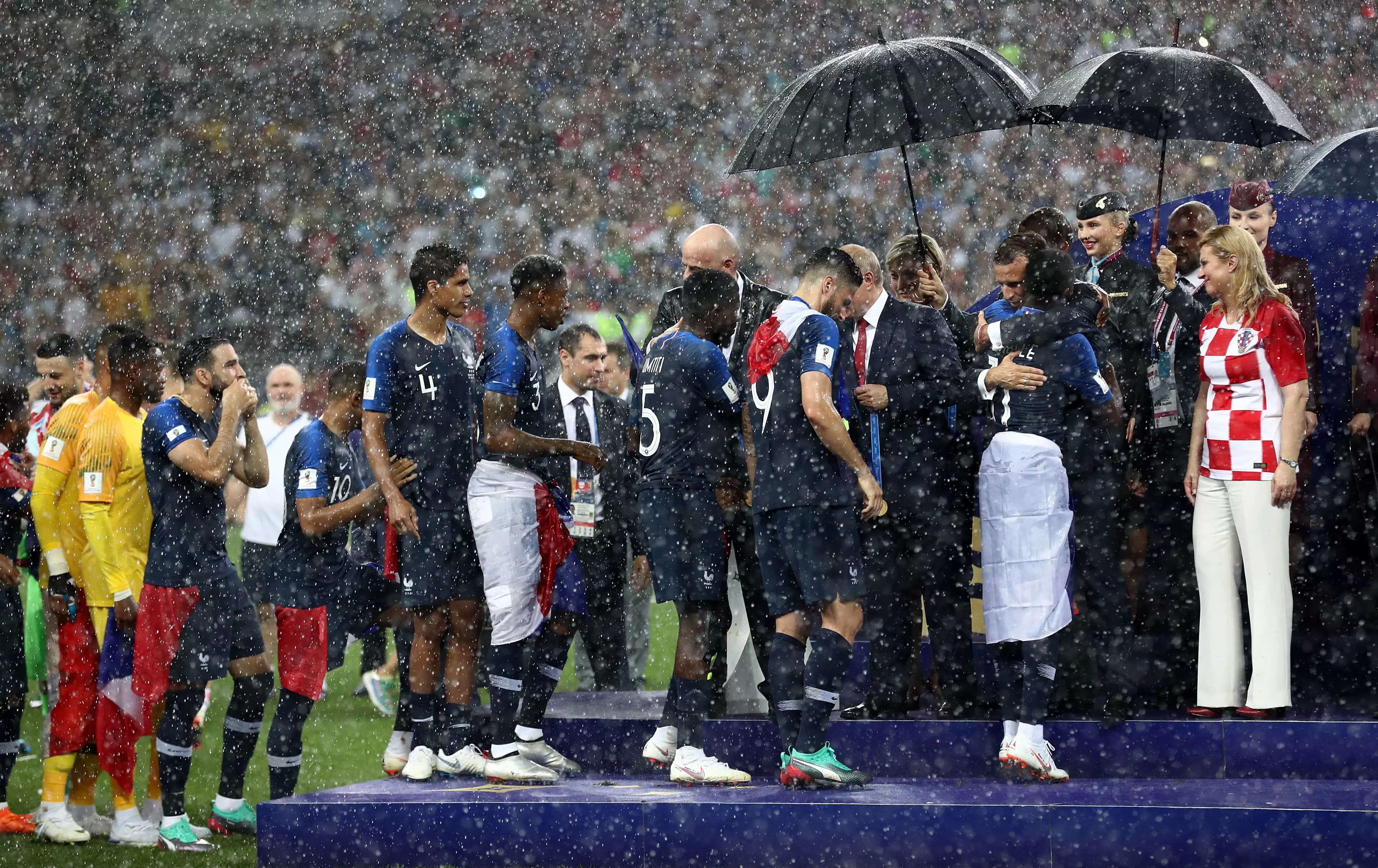 Everyone Got Soaked At The World Cup Final, Except Vladimir Putin