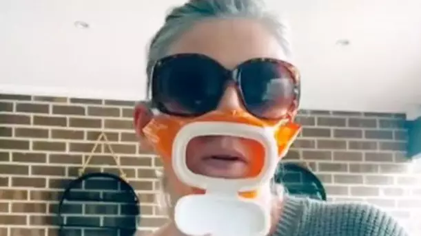 Mum Creates 'Face Mask' With Wine Flap And It's Dubbed The 'Best Invention'