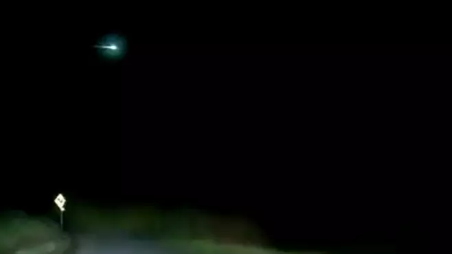 Dashcam Footage Shows Huge Green Meteor Light Up Irish Skies