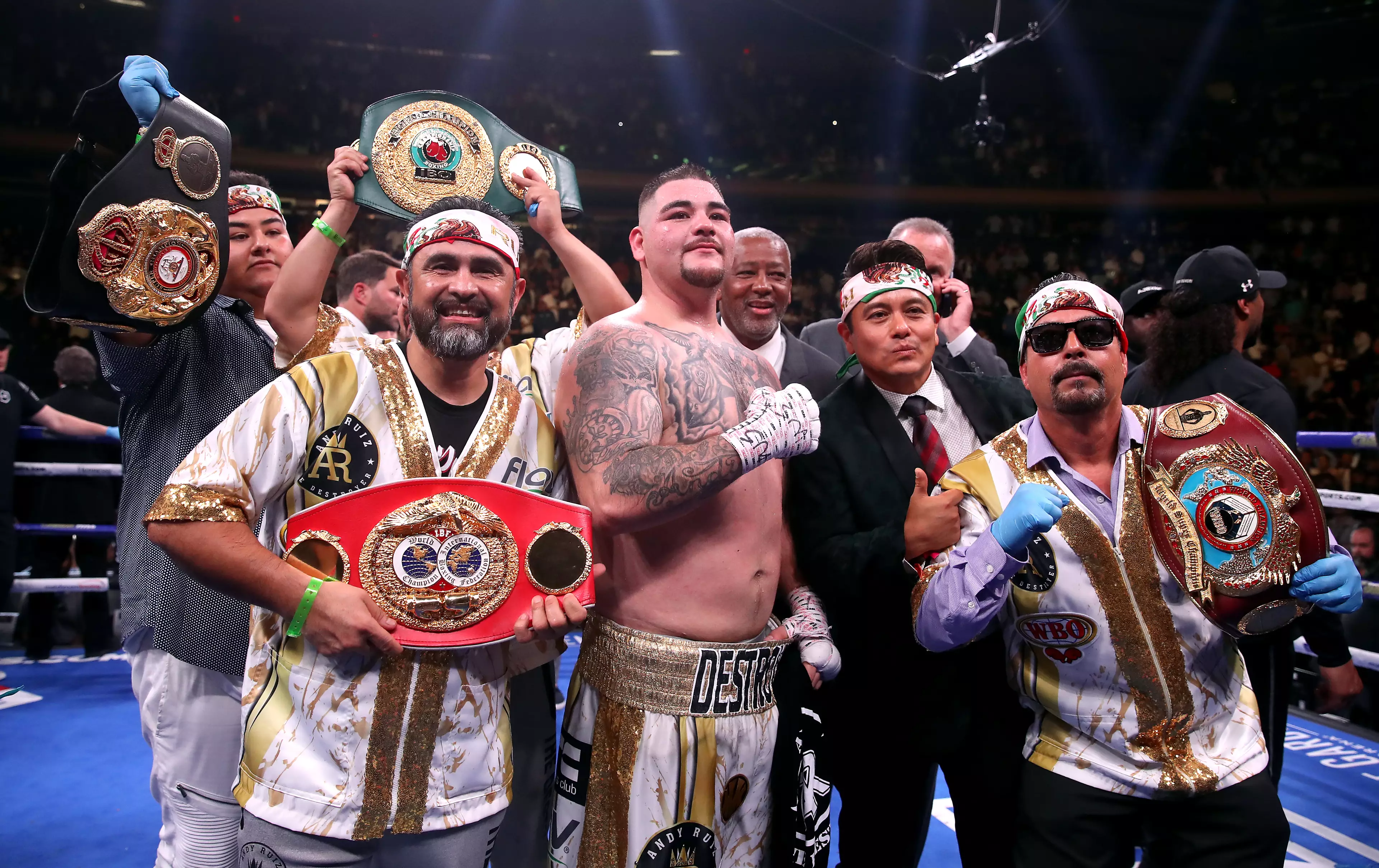 Ruiz with all his gold. Image: PA Images