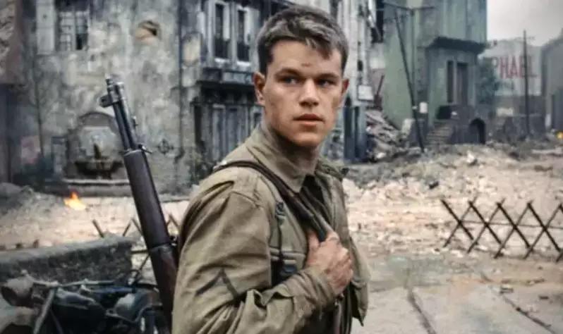 Matt Damon in Saving Private Ryan.