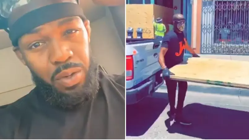 Jon Jones Cleans Up The Streets And Helps Rebuild Small Businesses After Looting In Albuquerque