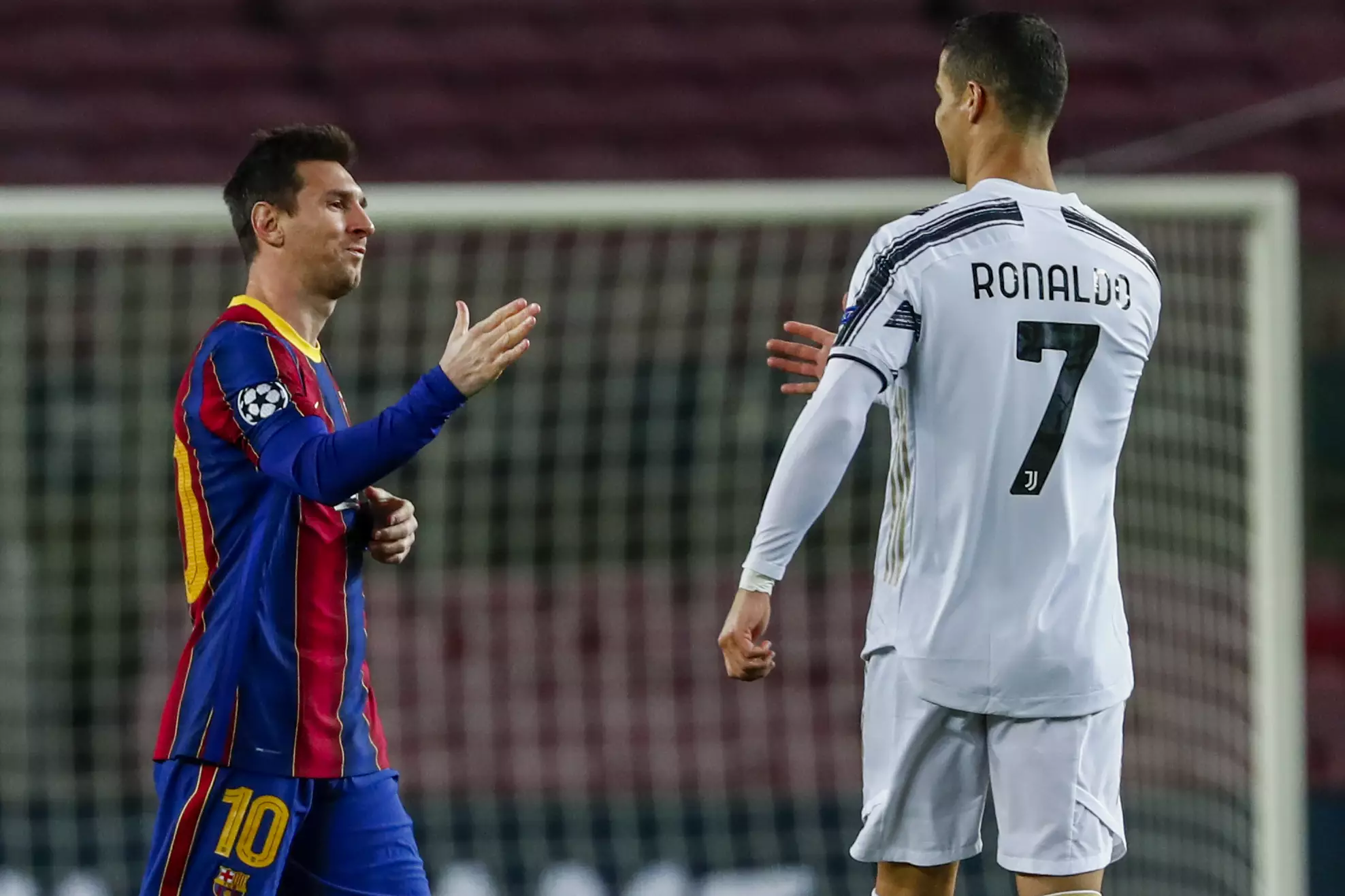 Ronaldo and Messi met in the Champions League recently. Image: PA Images