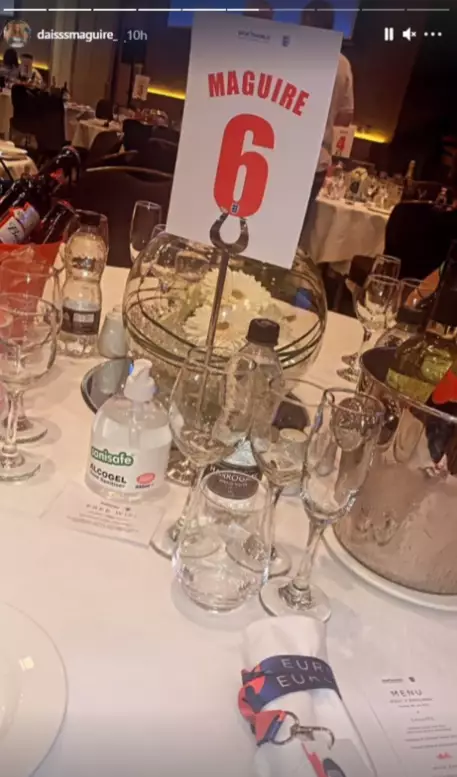 Harry Maguire's sister Daisy shared her family's table decorations for the event.