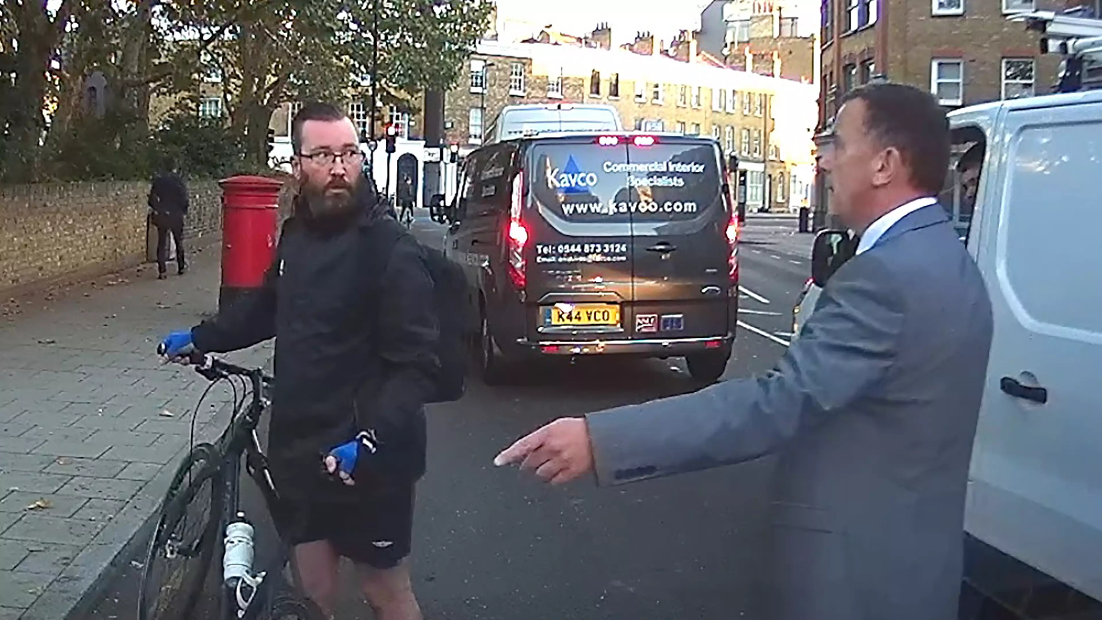 Angry Cyclist Slams Bike Into Mercedes Limousine In Road Rage Incident