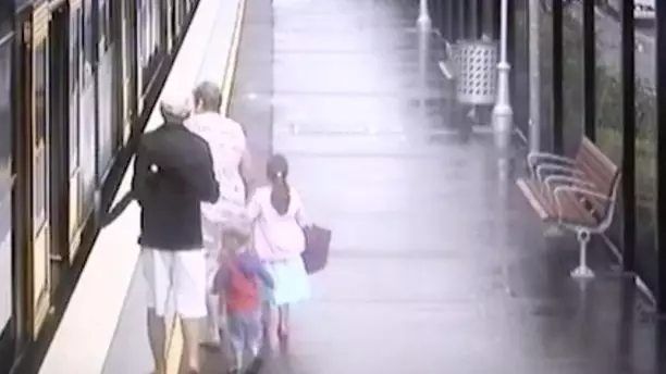 Horrifying Moment Young Boy Falls Between Train And Platform Caught On CCTV