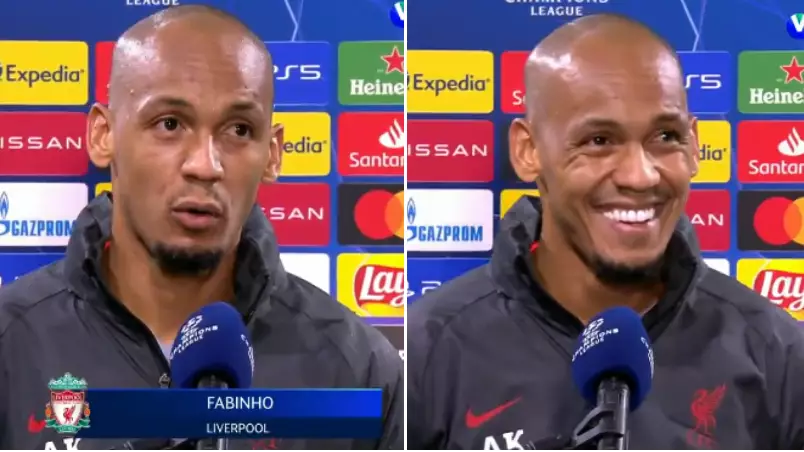 Liverpool Fans Love Fabinho's Humble Post-Match Interview After 'Man Of The Match' Performance Against Ajax