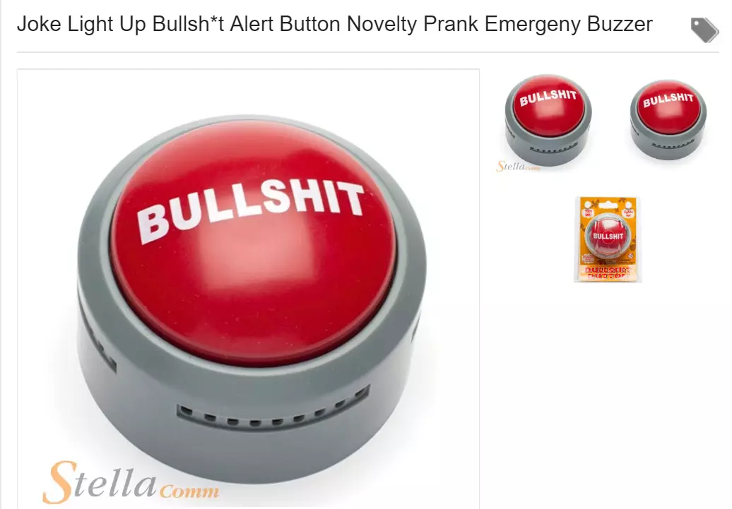 The novelty button is available on Amazon and eBay.