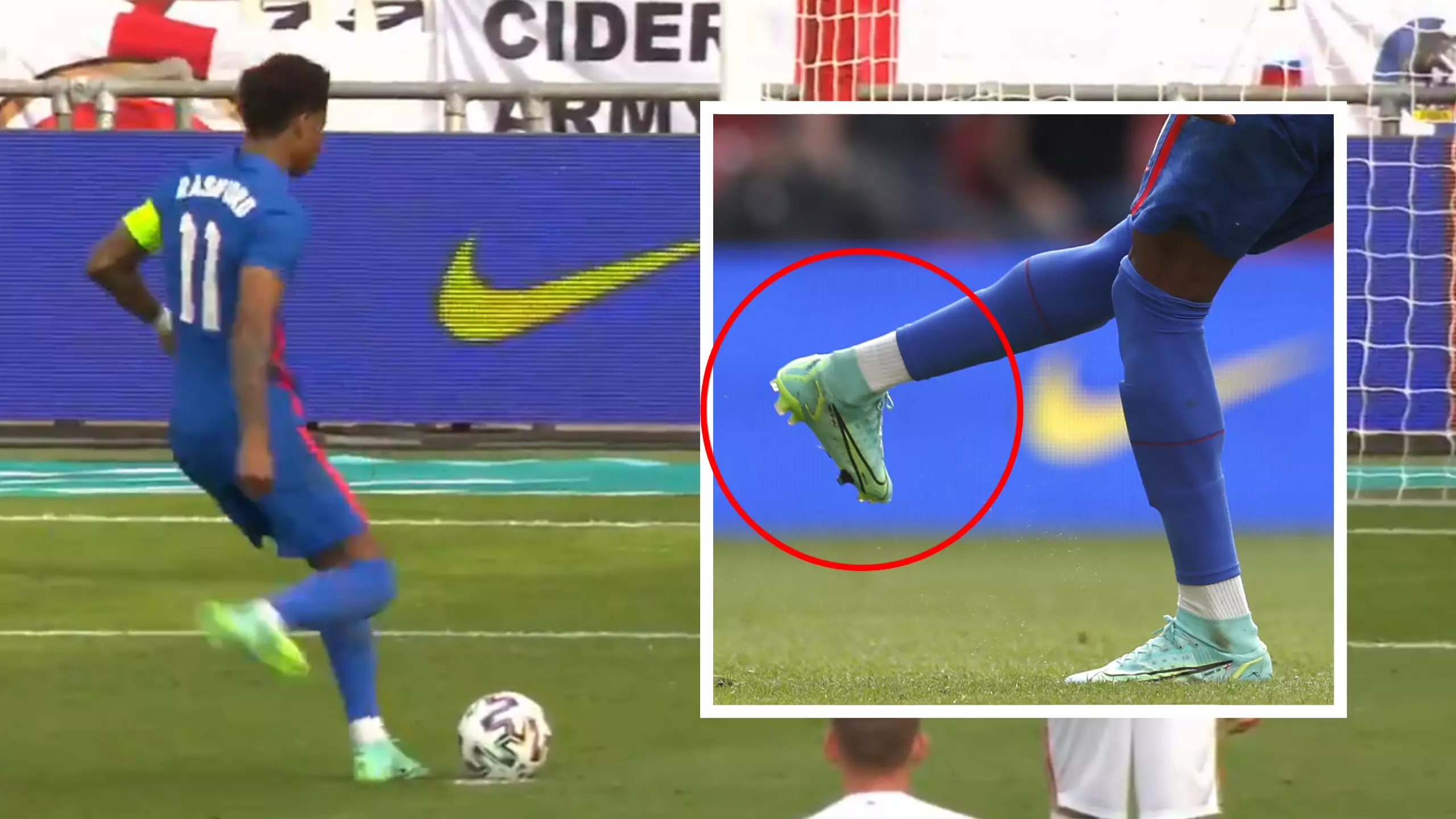 Marcus Rashford's Remarkable Penalty Technique Twists His Ankle In Such An Unnatural Way