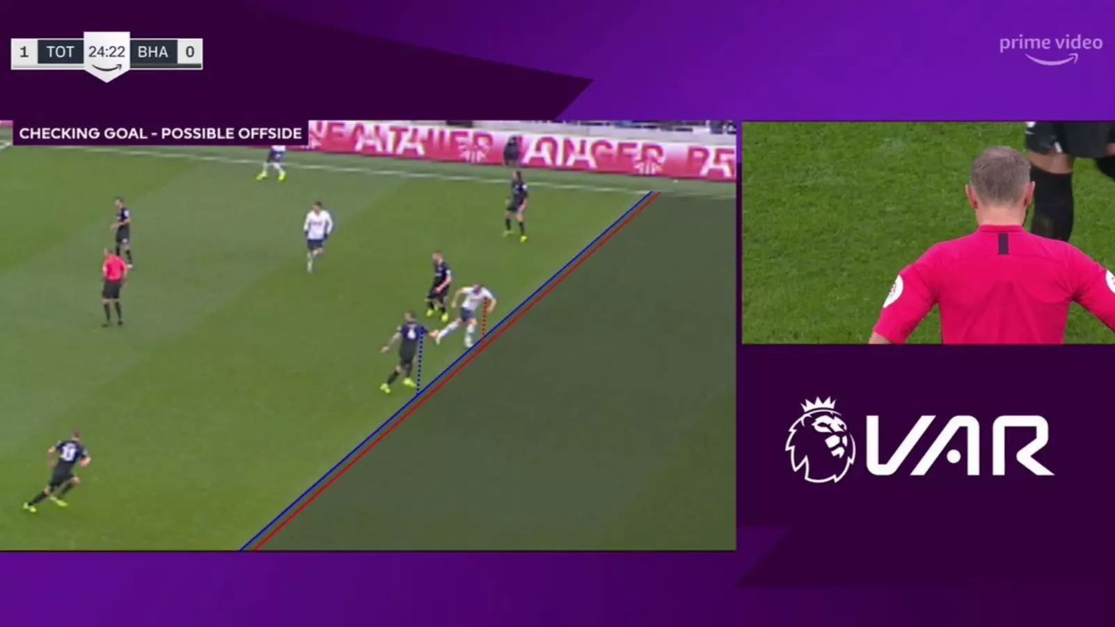 VAR Rules Out Harry Kane's Goal Because His Armpit Was Offside 