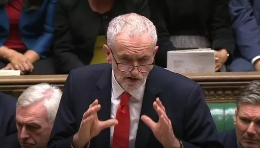Labour leader Jeremy Corbyn speaks to MPs in the House of Commons.