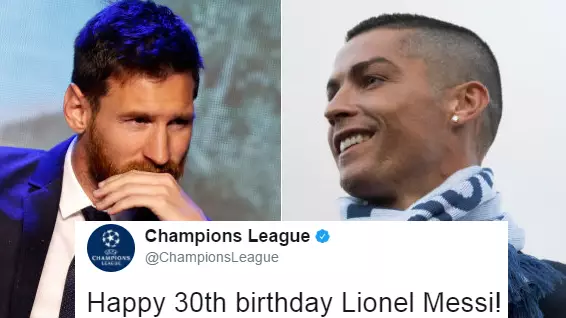 Champions League Official Tweet To Messi Gets Hijacked By Ronaldo Fans