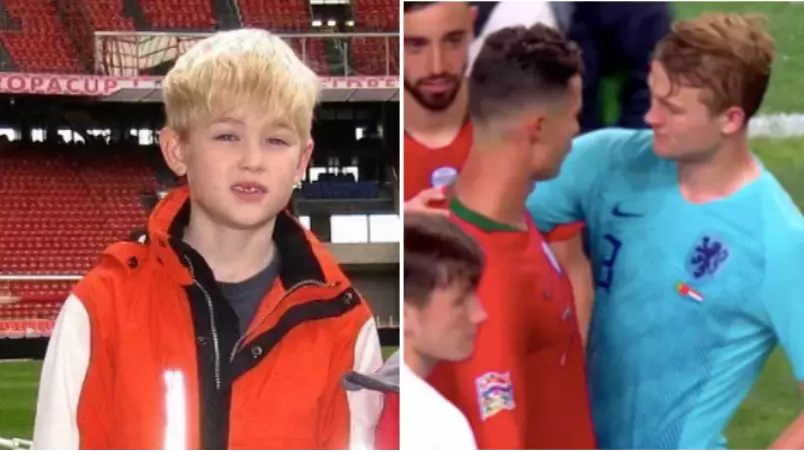 Matthijs De Ligt Pretended To Be Cristiano Ronaldo In His Back Garden, Now They Will Be Teammates
