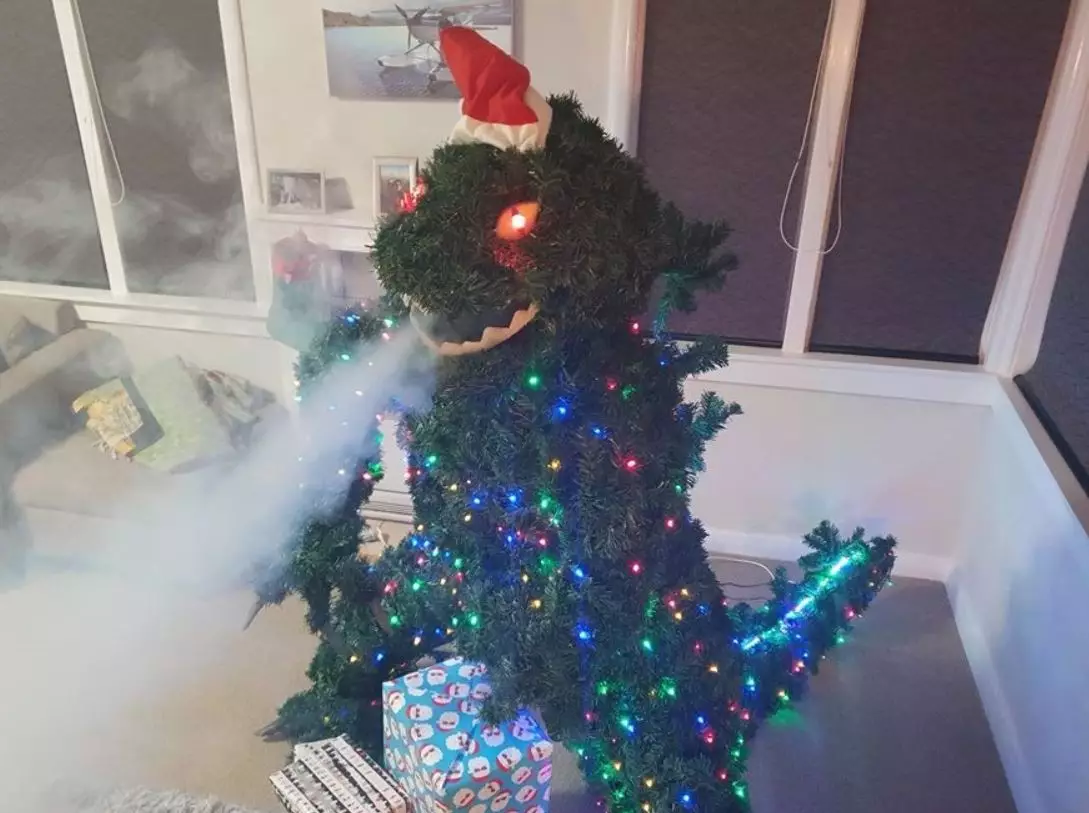 The incredible Godzilla-inspired tree.
