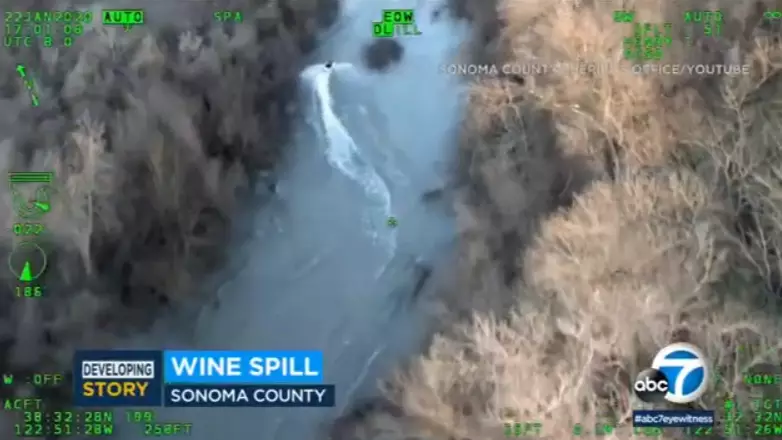 Nearly 100,000 Gallons Of Wine Spills Into California River After Tank Leaks