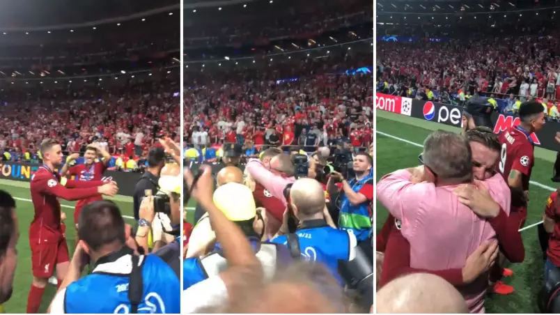 Jordan Henderson Shares Tearful Embrace With Dad After Winning Champions League
