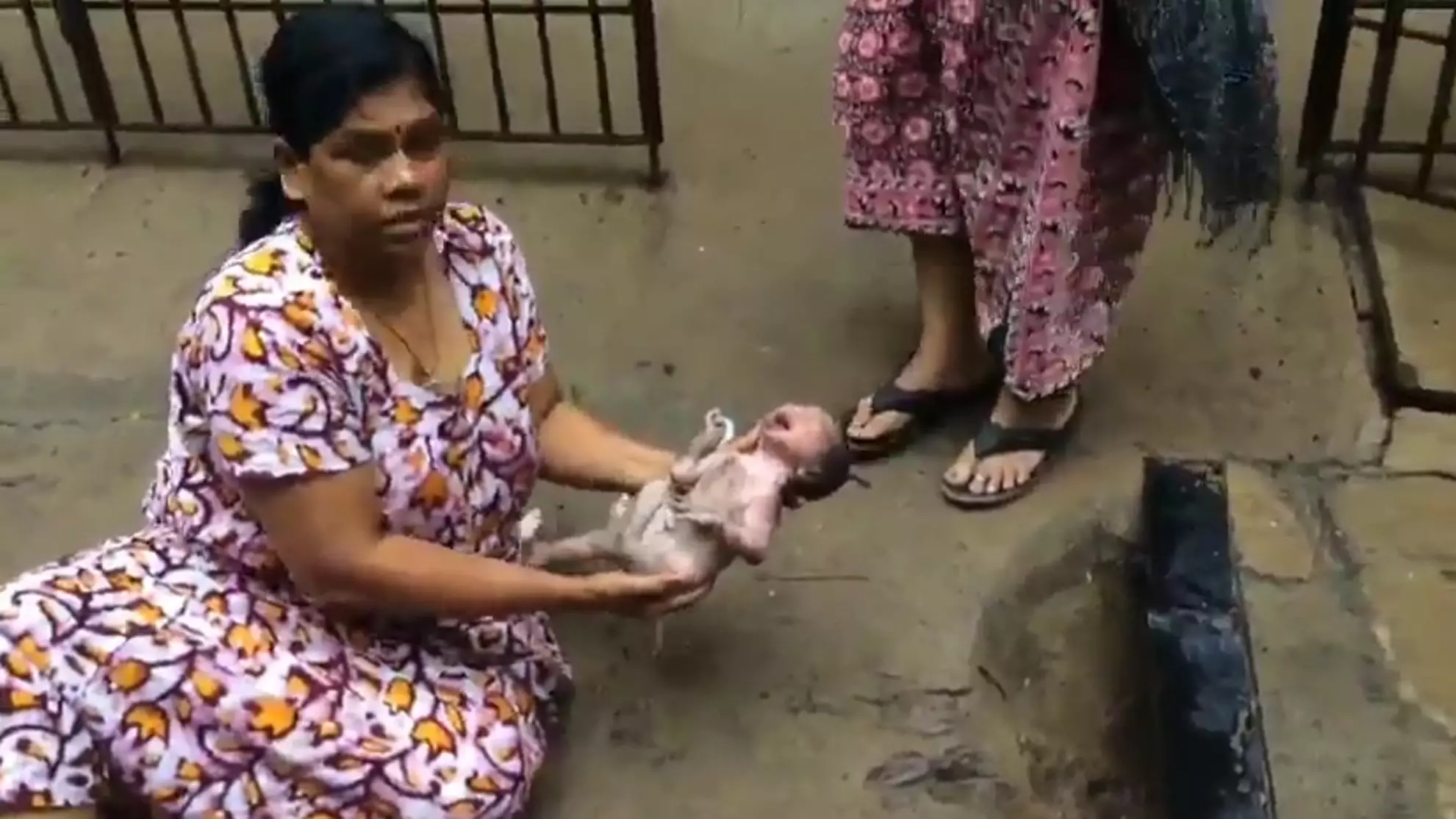 Woman Rescues Abandoned Newborn Baby From Storm Drain