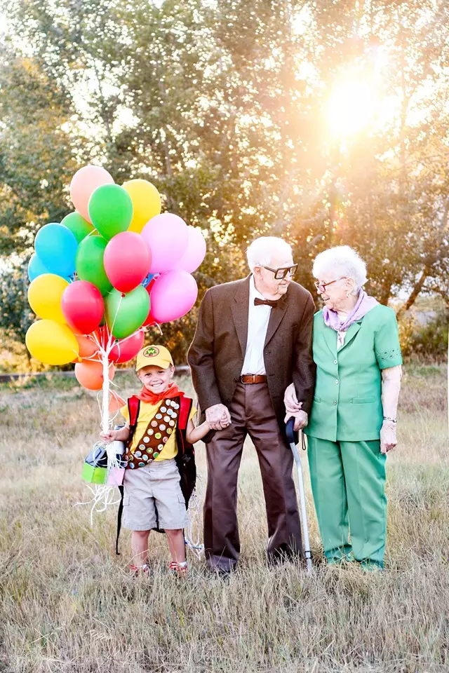 Elijah with his great-grandparents Richard and Caroline.