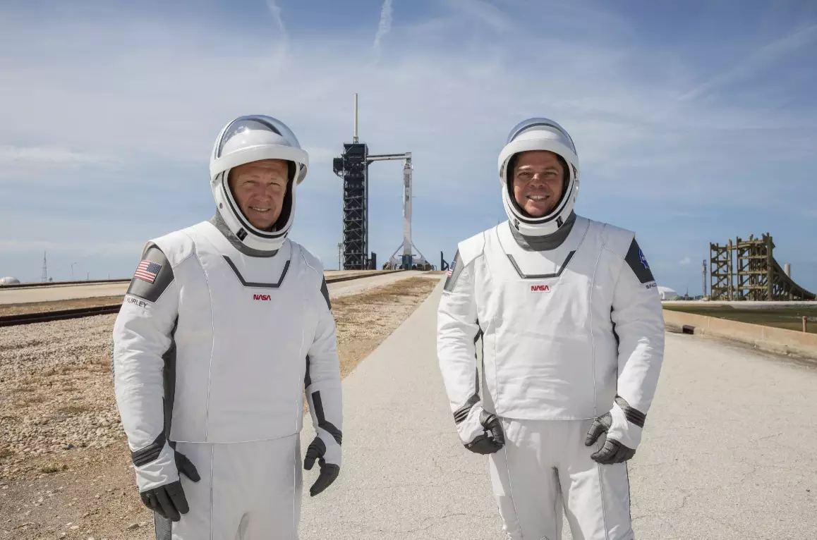 NASA astronauts Douglas Hurley (left) and Robert Behnken.