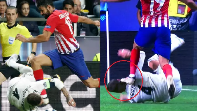 Diego Costa Dribbled Sergio Ramos' Head Like A Ball 