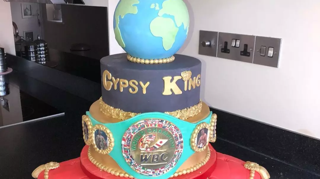 ​Tyson Fury’s Wife Surprises Him With Massive WBC Title Celebration Cake