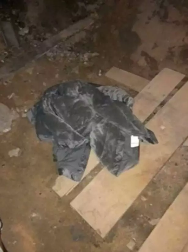 This is a blanket that the woman found in her basement.