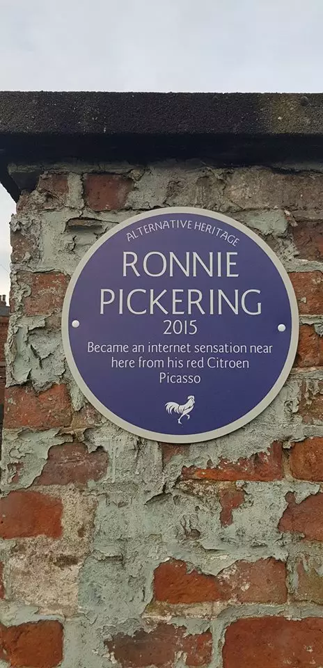 Ronnie's well deserved plaque.