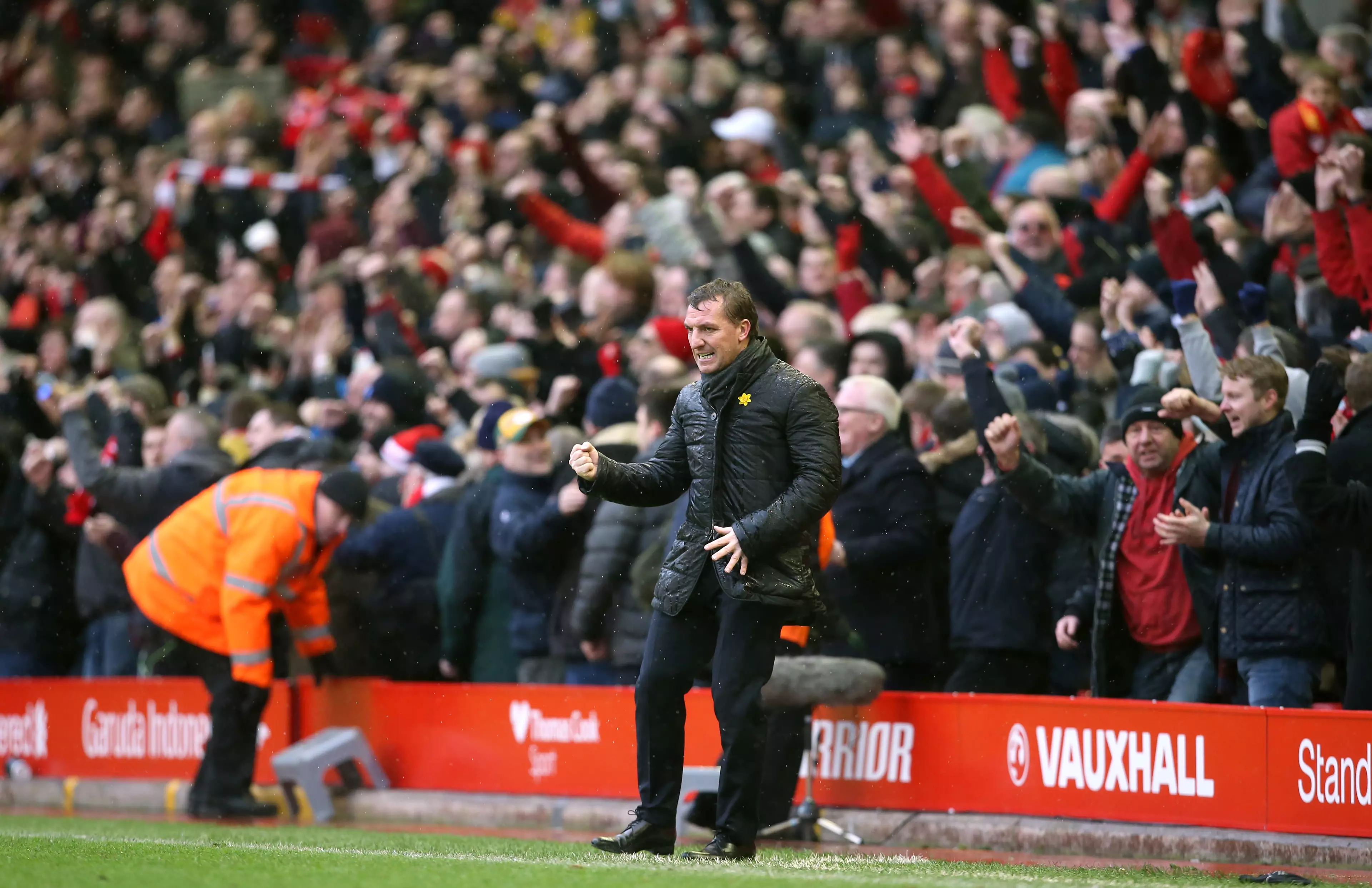 Rodgers had a good time at Anfield. Image: PA Images