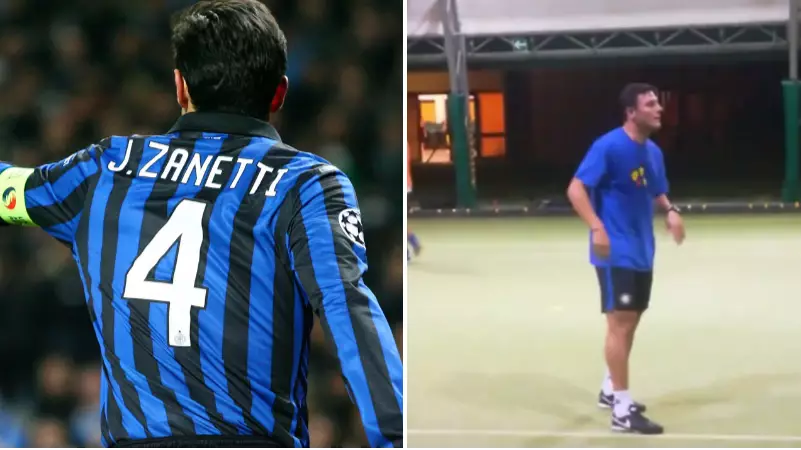 Inter Milan Legend Javier Zanetti Turns Up For A Five-A-Side Game