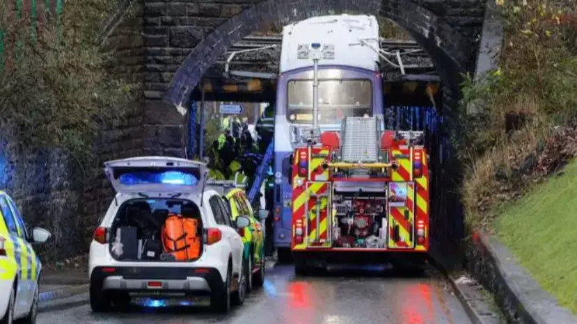 Seven People Injured After Bus Crashes Into Railway Bridge In Swansea